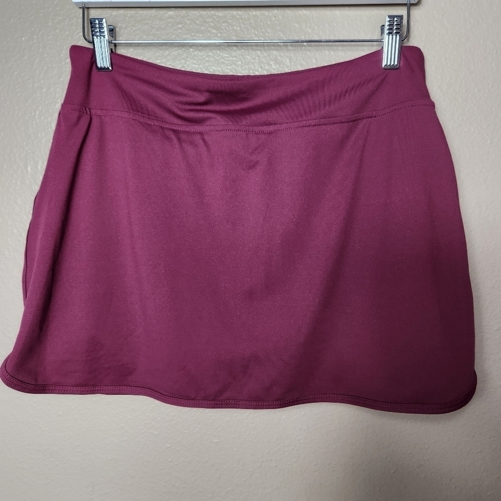 I Believe Burgundy Tennis Skort-Size L